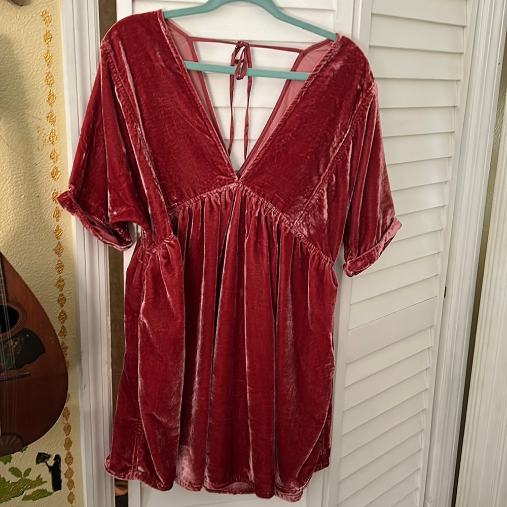 Free People velvet tunic dress
